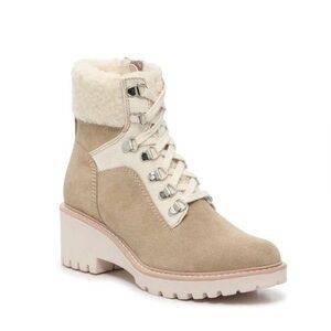 Like New Dolce Vita Helix Suede Faux Fur Wedge Boots